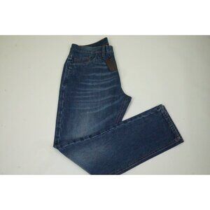 Isaia Carrot Fit Denim Medium Wash Cotton Blue Jeans Sz 50R EU BRAND NEW